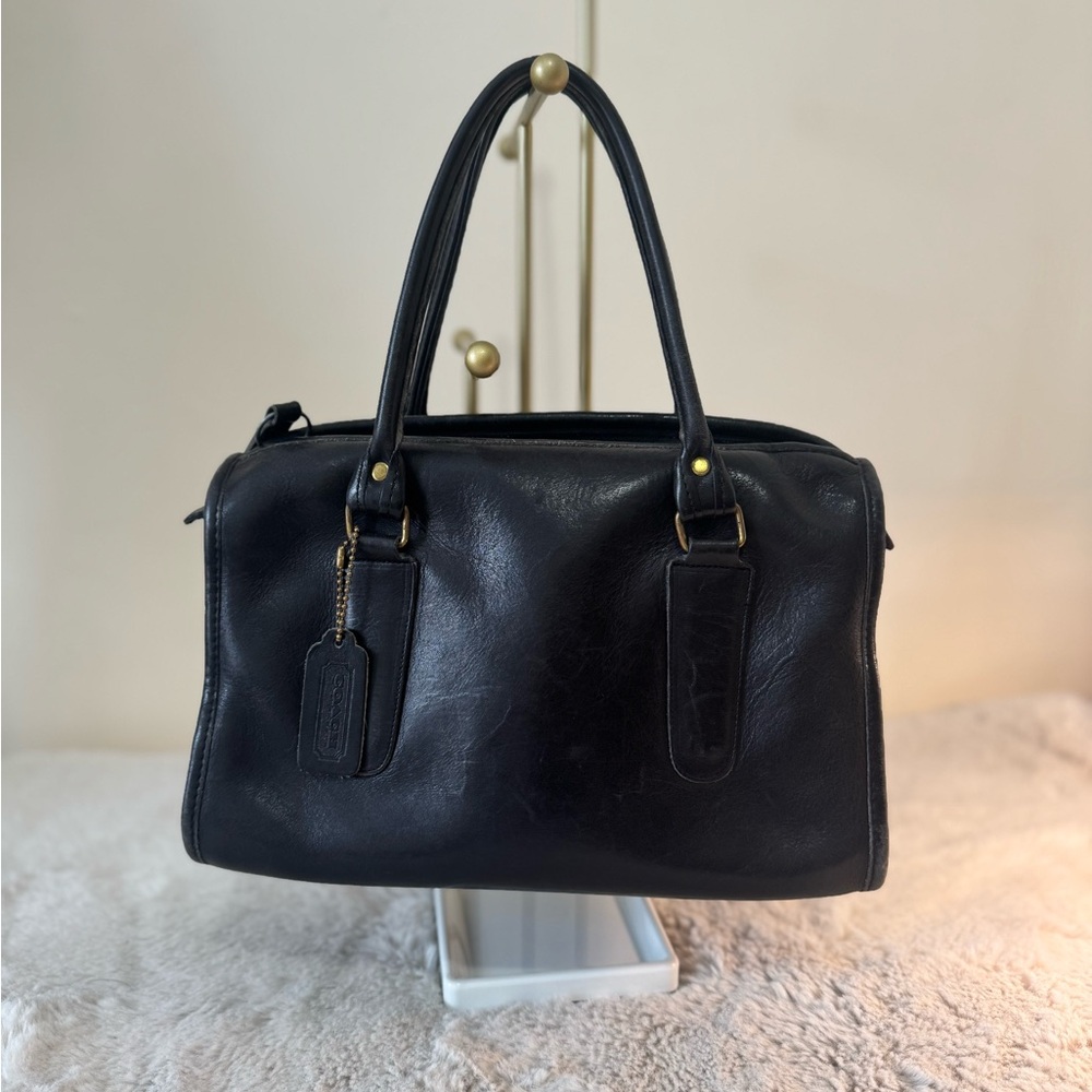 Coach Black Leather Madison Satchel
